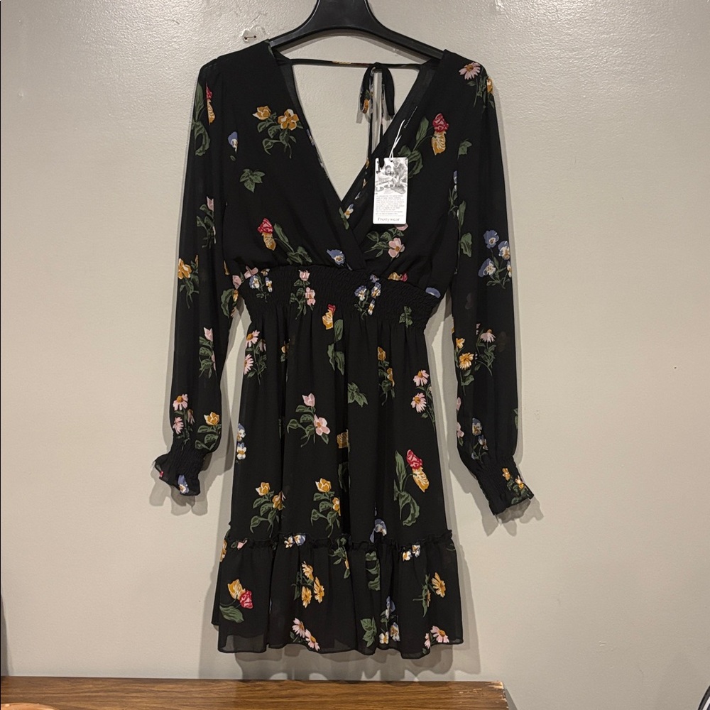 Floral Black Dress from Prettywear